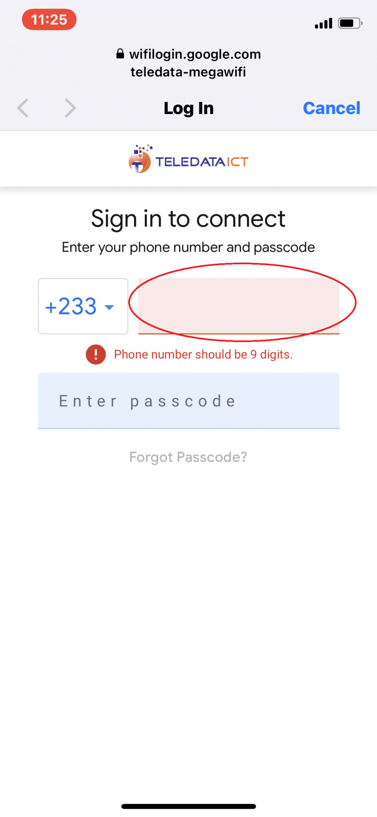 enter your phone number slider